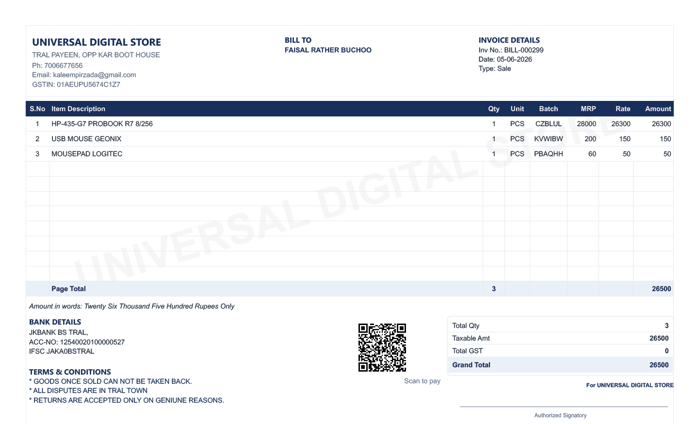 Custom Invoice Formats